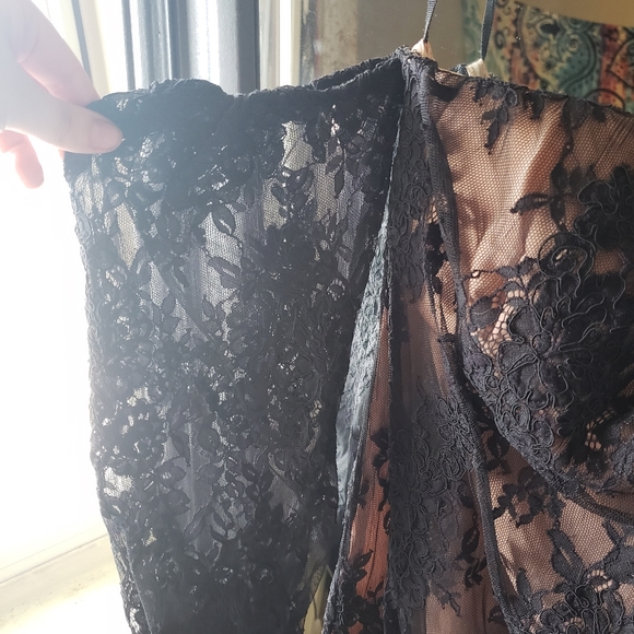 Blush Pink & Black Floral Dress - Picture 5 of 5